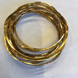 Stack of 12 Gold Bangles